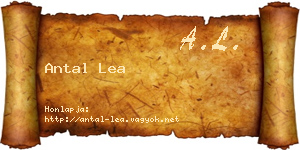 Antal Lea névjegykártya