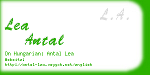 lea antal business card